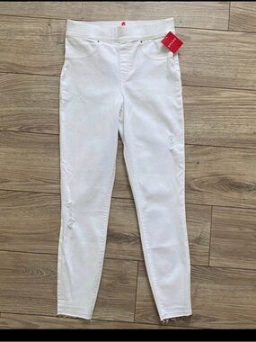 SPANX White Skinny High-Waist Jeans
